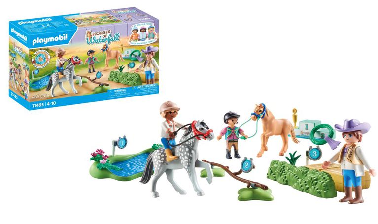 Playmobil - Cavaliers avec poneys et saut d'obstacles